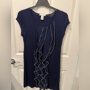 Knit ruffle dress